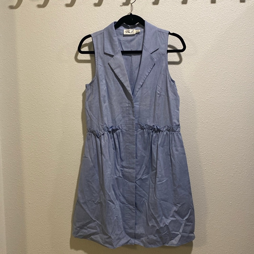 Eliza J Paperback Waist Chambray Dress 8